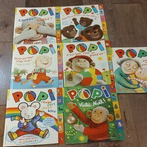 French books for 1-3‎ Years Set of 7 Books of the Collection Popi